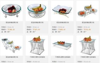 廠價直供玻璃水果盤連不銹鋼架，一站式采購自助餐食品展示架